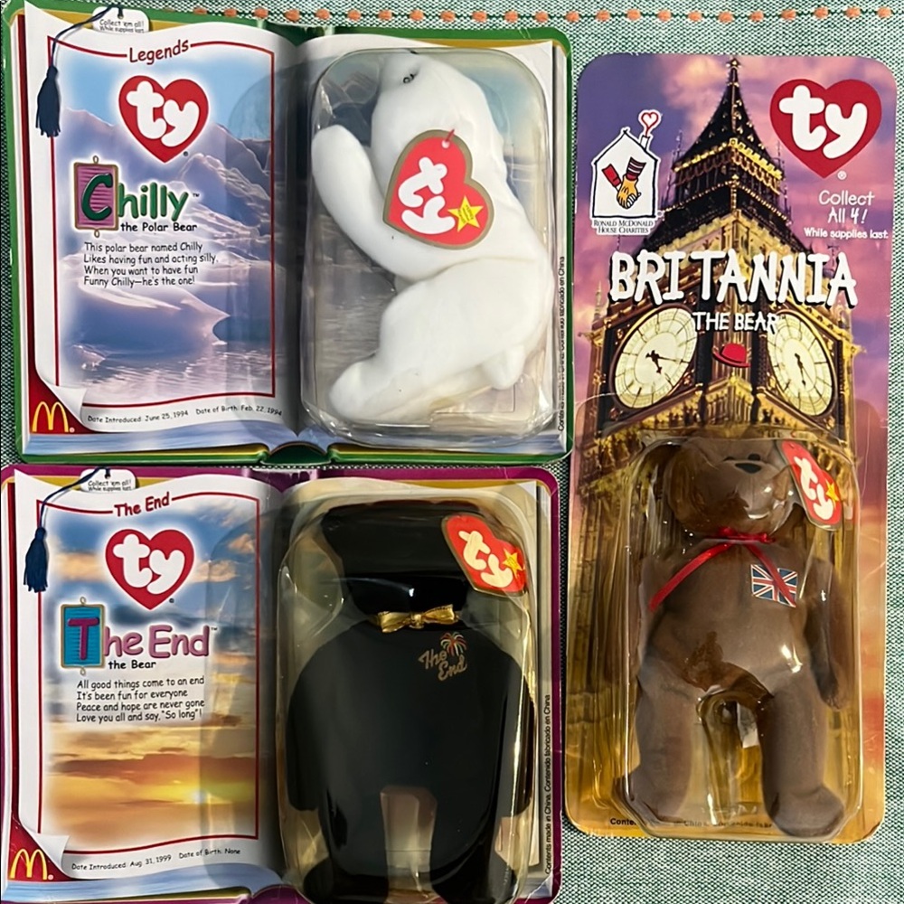 Ty Stuffed Animals White and Black Collection